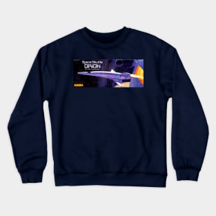 Vintage Aurora Model KIt Box Art - Orion Space Clipper 2001 Crewneck Sweatshirt